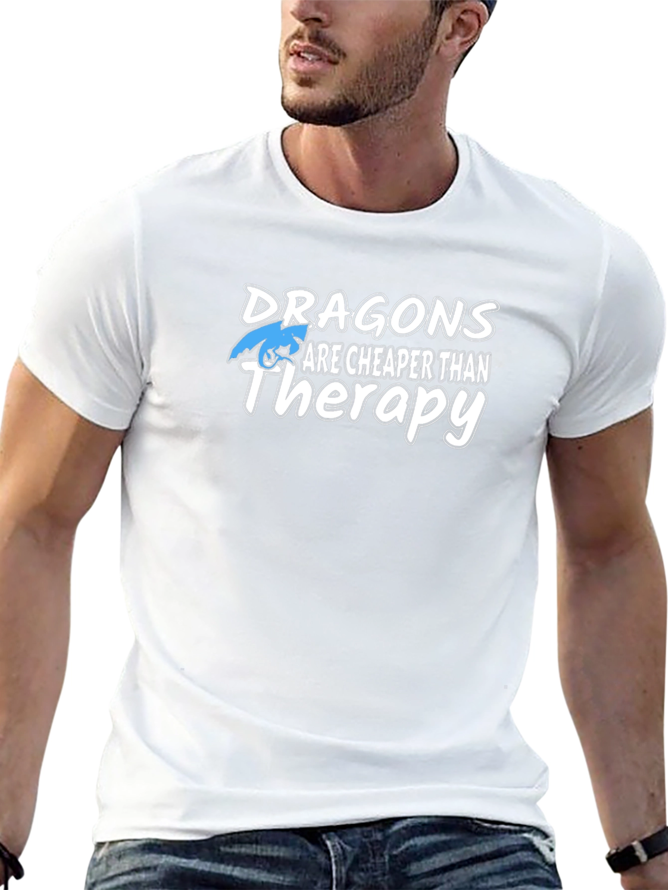Dragons Are Cheaper Than Therapy Black T-Shirt