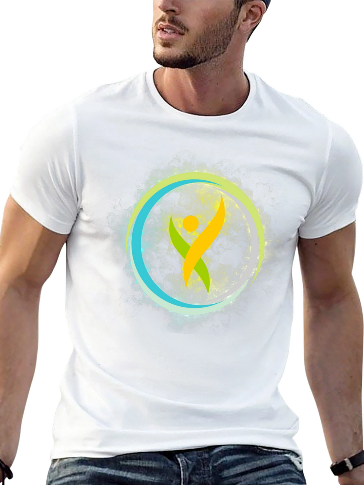 Vibrant Symbol Graphic Tee - Soft Cotton Comfort