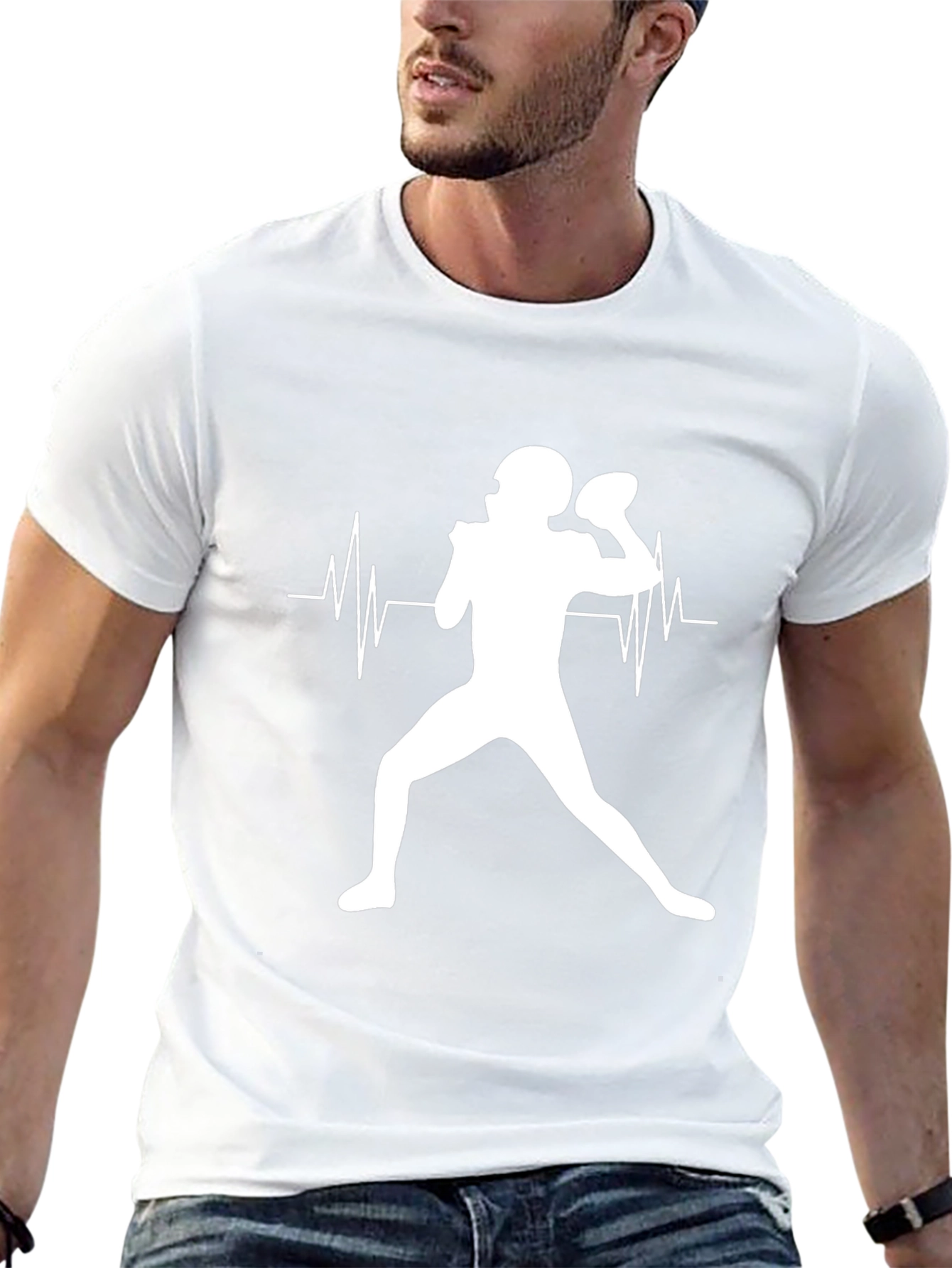 Football Heartbeat T-Shirt: Passion on Display