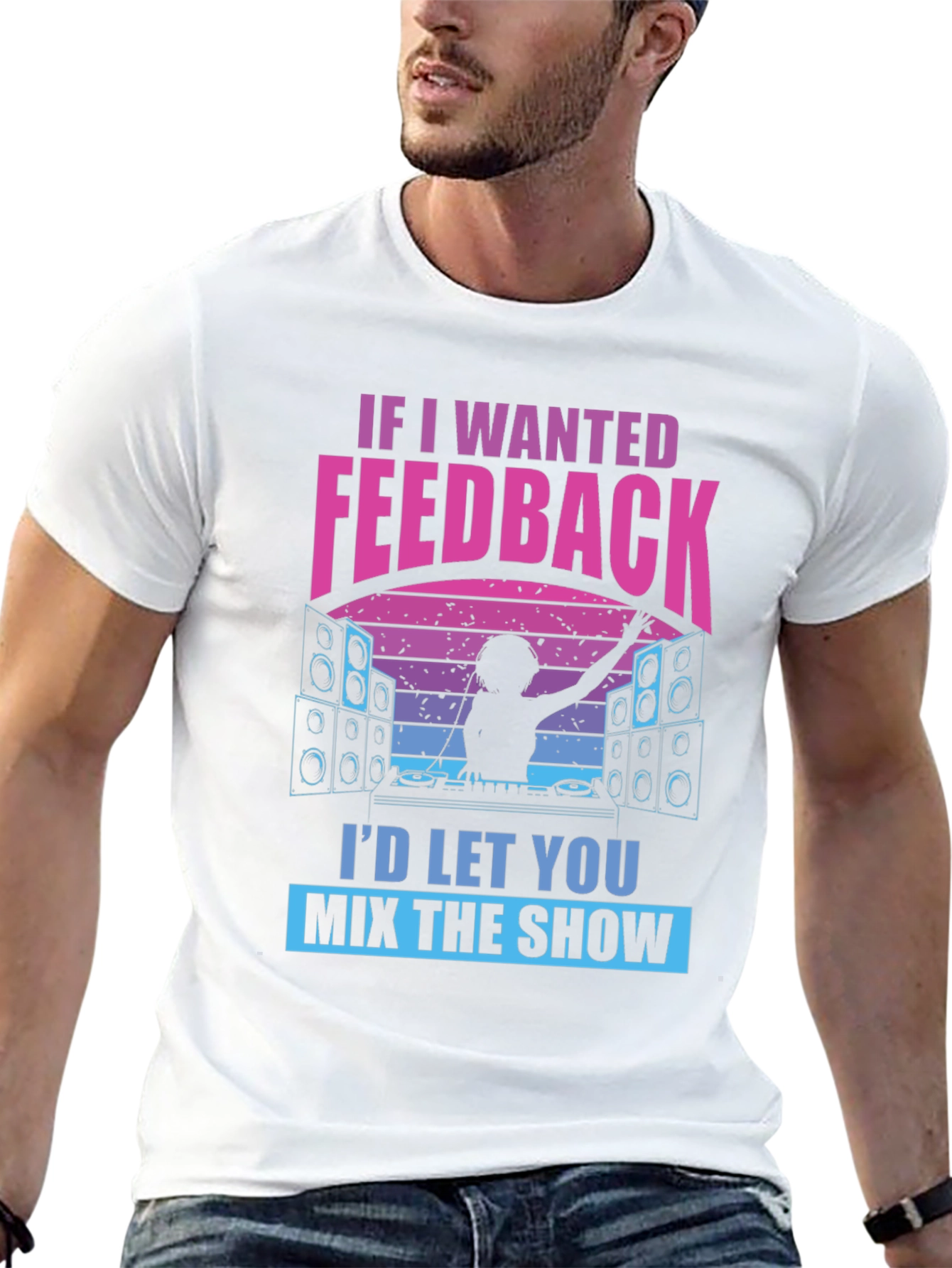 DJ Feedback Graphic Tee - Funny Music Mixer Shirt