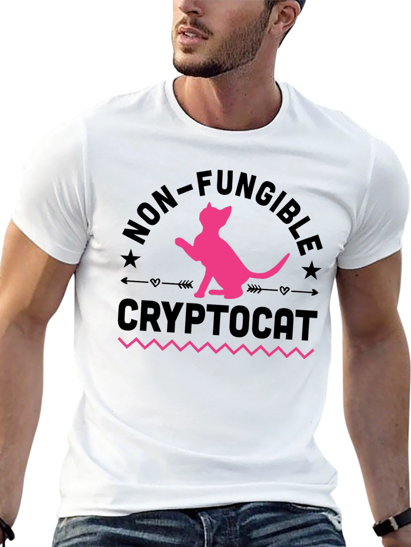 CryptoCat NFT T-Shirt - Non-Fungible Cat Design
