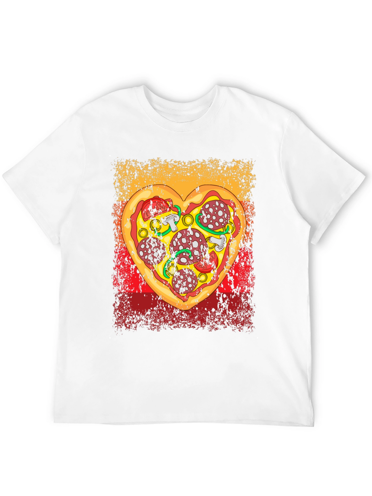 Pizza Heart Graphic Tee - Food Lovers T-Shirt
