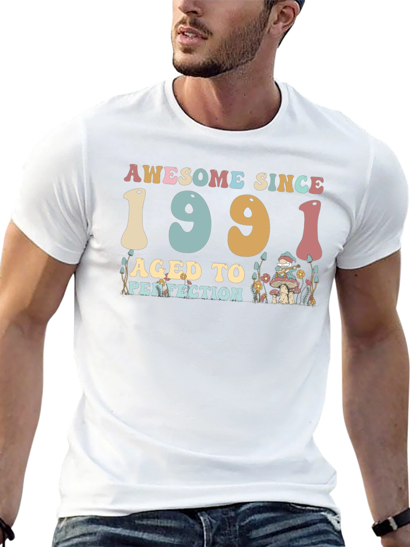 Awesome Since 1991 Aged to Perfection Black T-Shirt