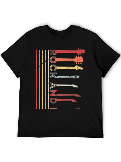 Retro Rock and Roll Guitar T-Shirt