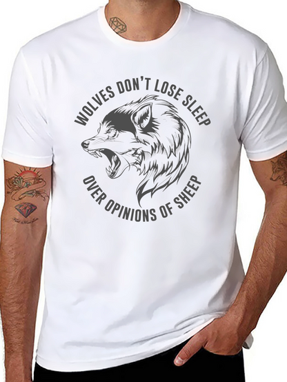 Wolves Dont Lose Sleep Graphic Tee - Black