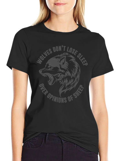 Wolves Dont Lose Sleep Graphic Tee - Black
