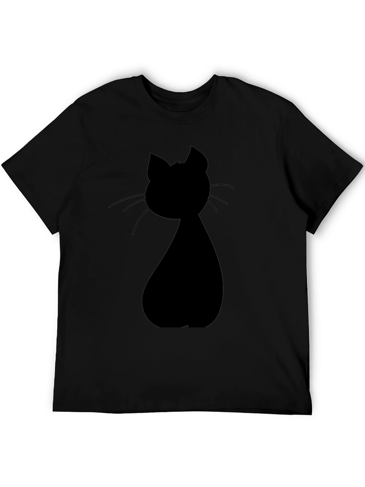 Black Cat Silhouette Graphic Tee - Unisex Casual Shirt