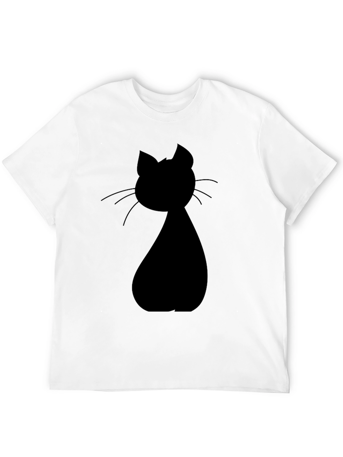 Black Cat Silhouette Graphic Tee - Unisex Casual Shirt