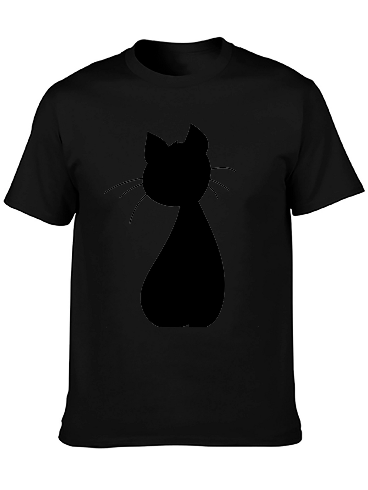Black Cat Silhouette Graphic Tee - Unisex Casual Shirt