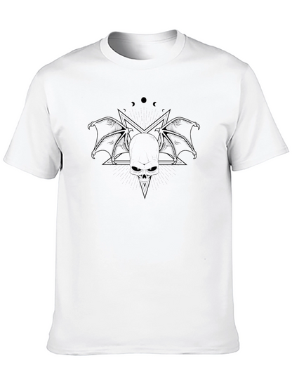 Skull Wings Graphic Black T-Shirt