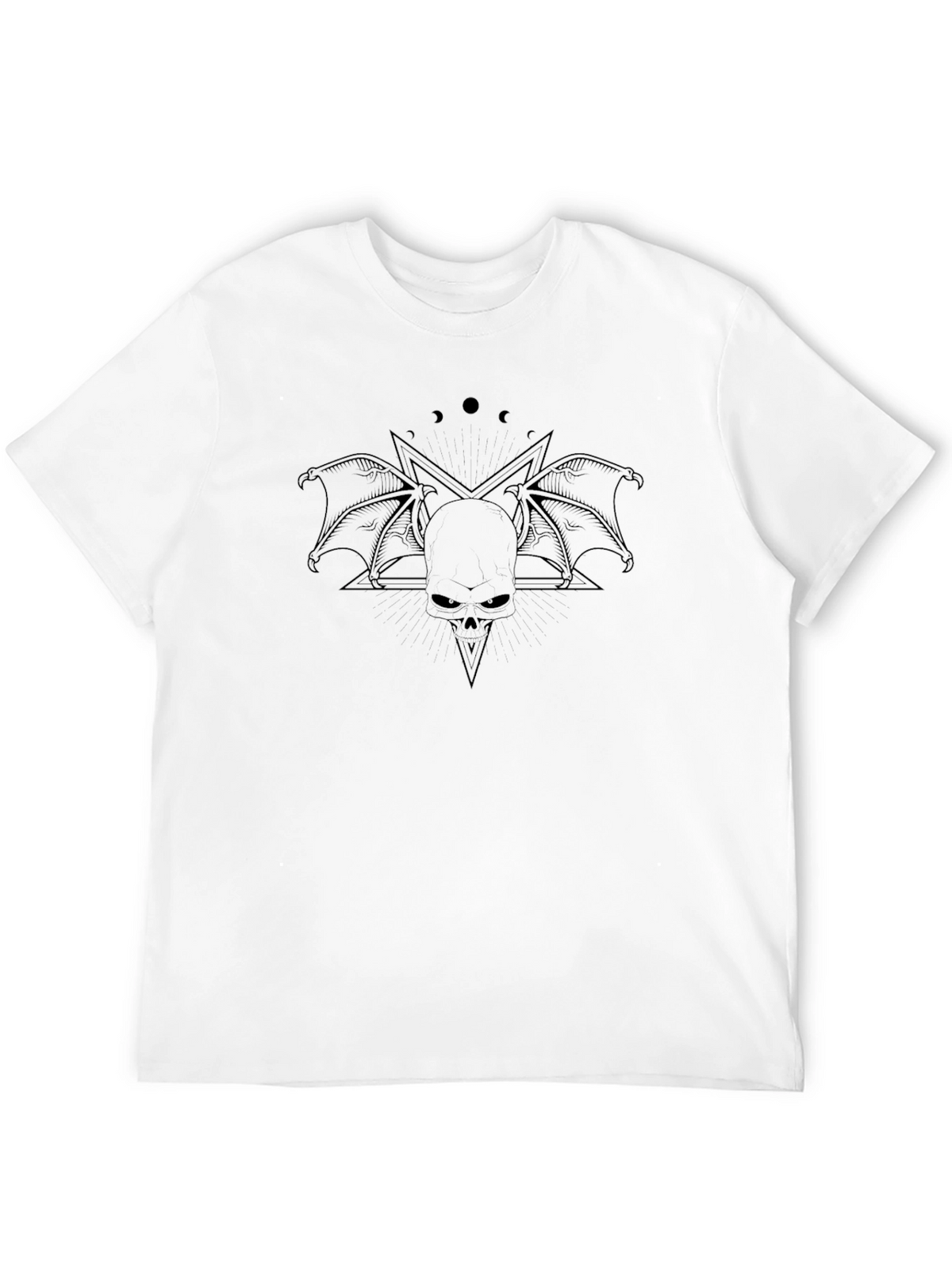 Skull Wings Graphic Black T-Shirt