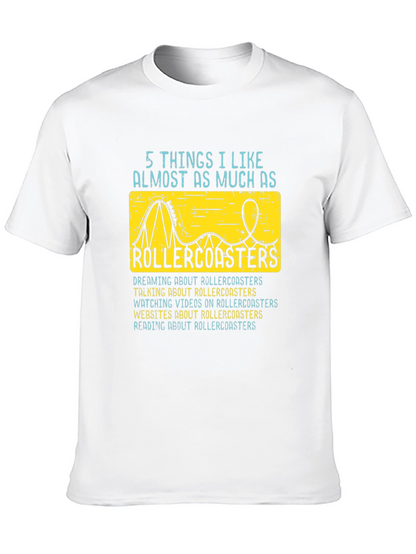 Rollercoaster Lover T-Shirt - 5 Things I Like