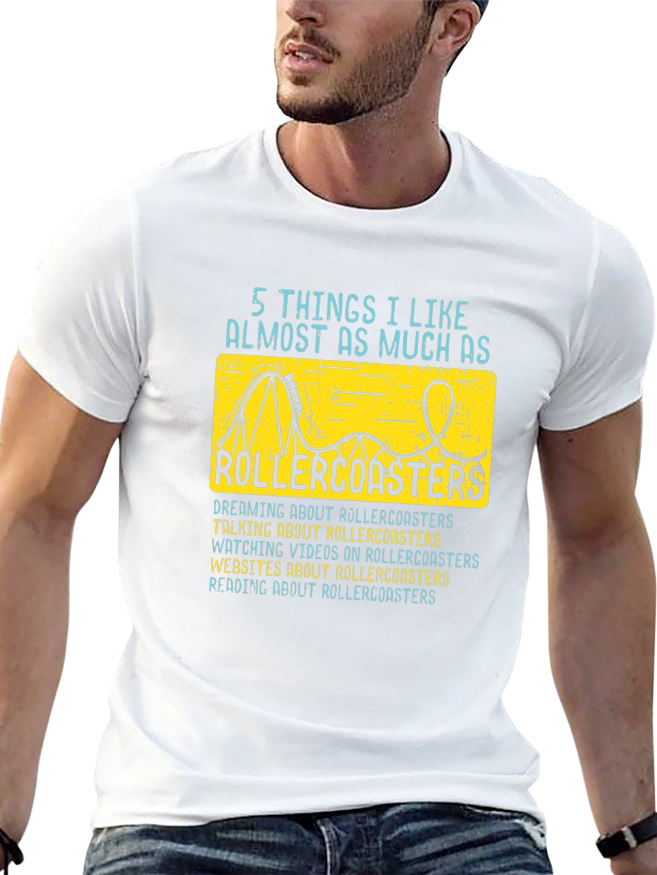 Rollercoaster Lover T-Shirt - 5 Things I Like