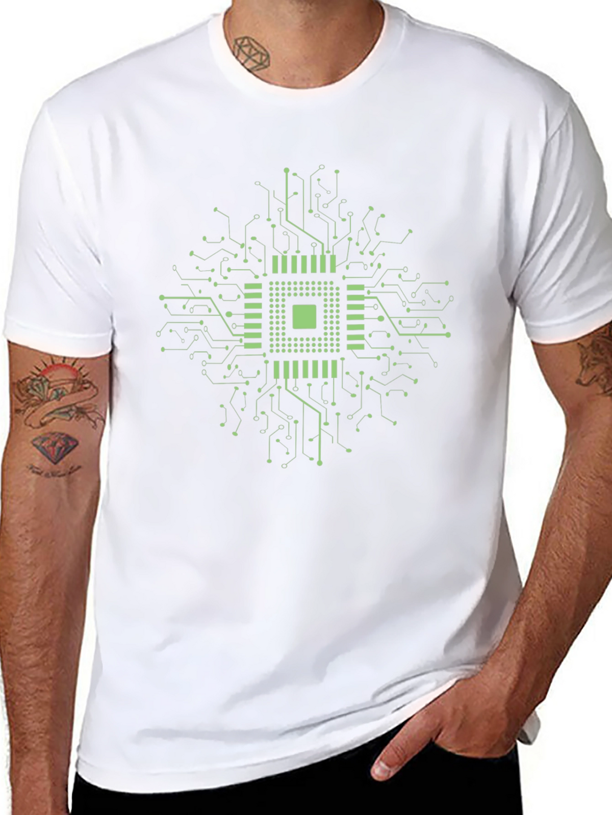 Circuit Board Graphic Tee - Geek Chic Style
