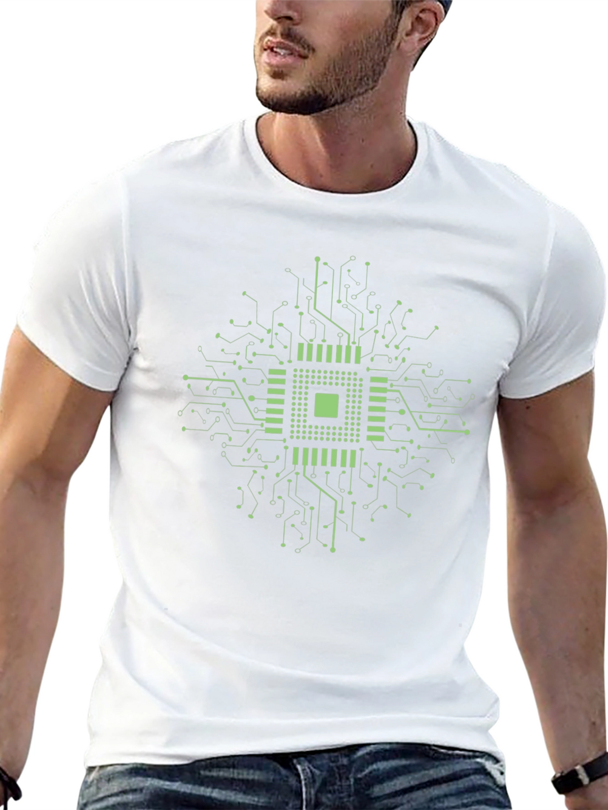 Circuit Board Graphic Tee - Geek Chic Style