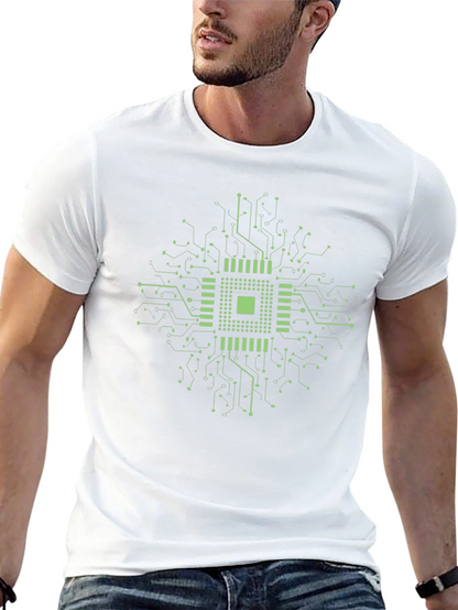 Circuit Board Graphic Tee - Geek Chic Style