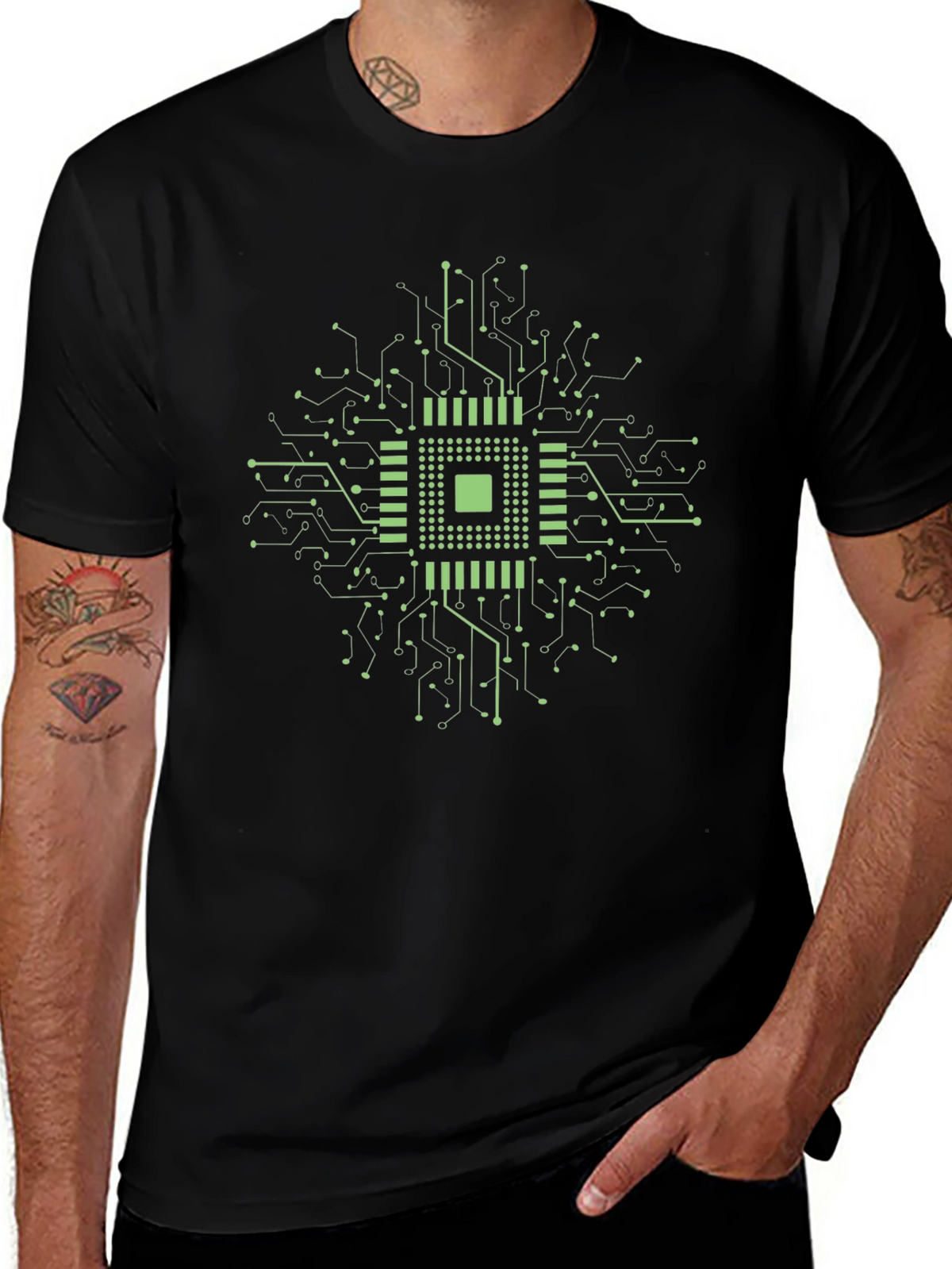 Circuit Board Graphic Tee - Geek Chic Style