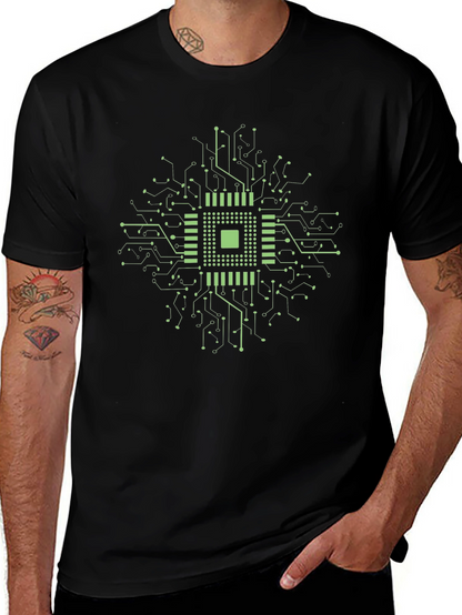 Circuit Board Graphic Tee - Geek Chic Style