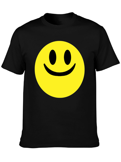Smiley Face Graphic Black T-Shirt