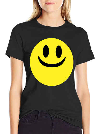 Smiley Face Graphic Black T-Shirt