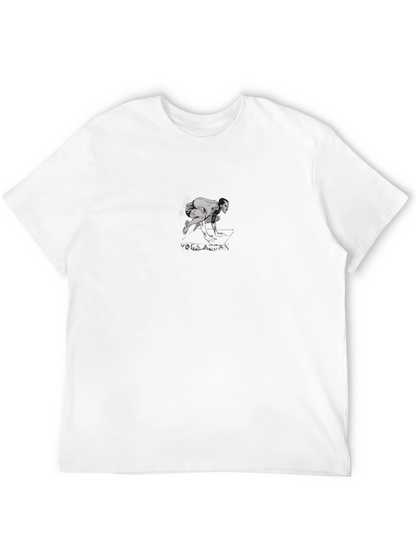 Mens Black Graphic Tee - Gymnast Design