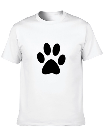 Paw Print Graphic Black T-Shirt