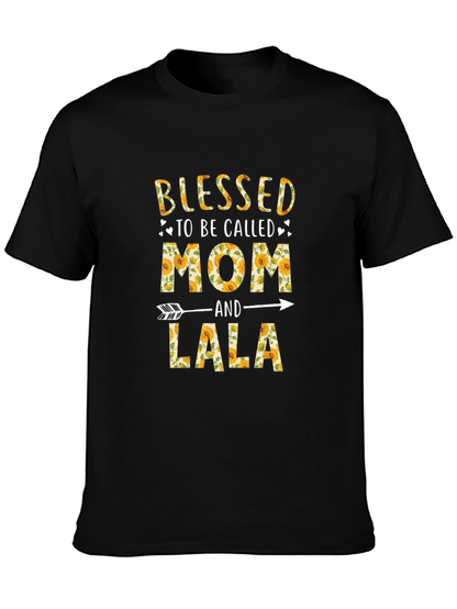 Blessed Mom and Lala Sunflower Graphic T-Shirt