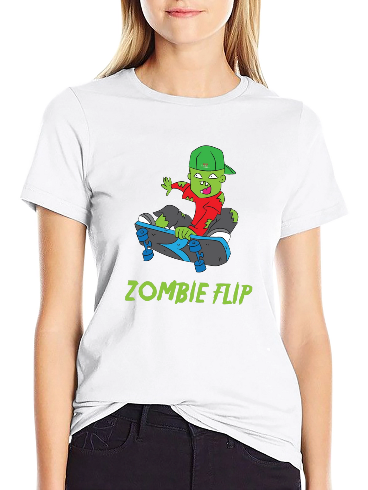 Zombie Flip T-Shirt - Cool Skateboarder Graphic Tee