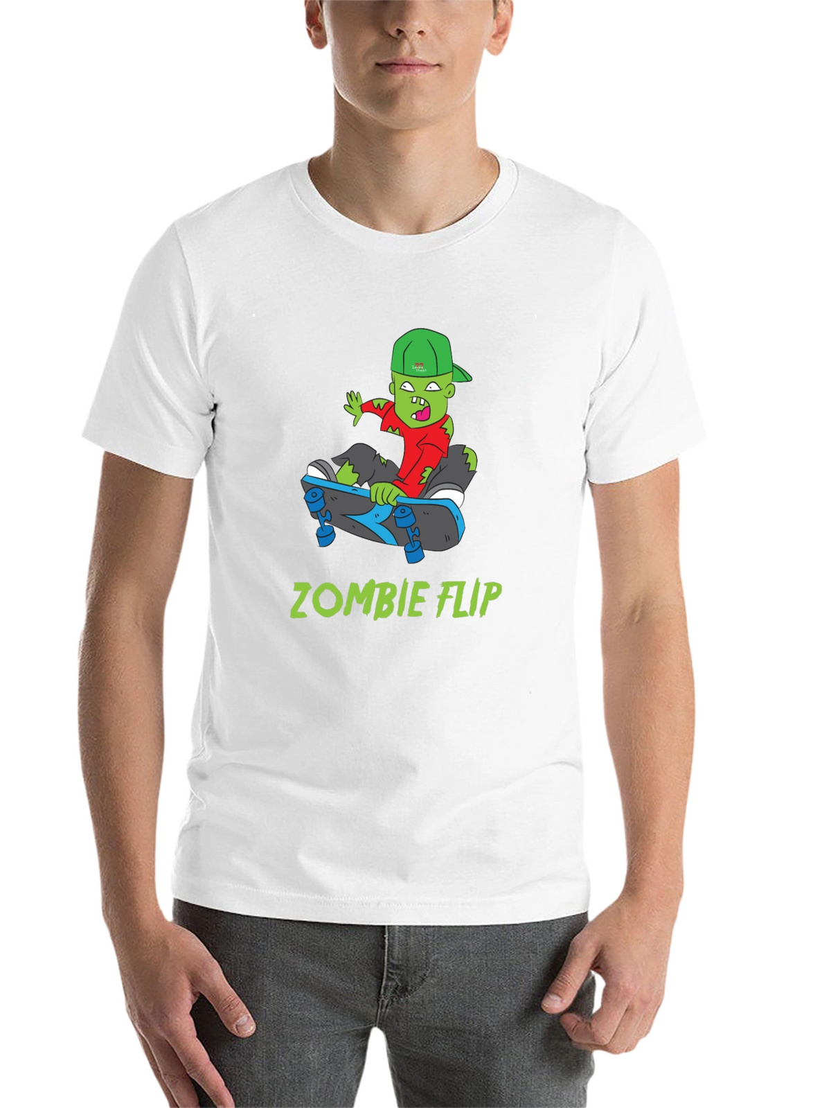 Zombie Flip T-Shirt - Cool Skateboarder Graphic Tee