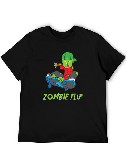 Zombie Flip T-Shirt - Cool Skateboarder Graphic Tee