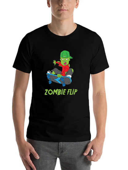 Zombie Flip T-Shirt - Cool Skateboarder Graphic Tee