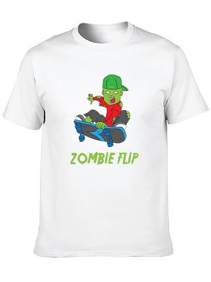 Zombie Flip T-Shirt - Cool Skateboarder Graphic Tee