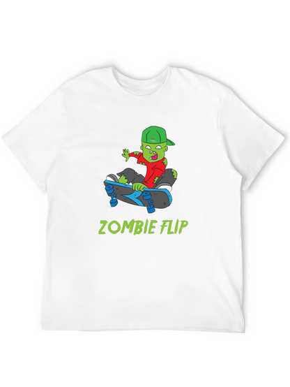 Zombie Flip T-Shirt - Cool Skateboarder Graphic Tee