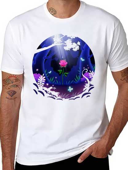 Enchanted Rose Forest Graphic Tee