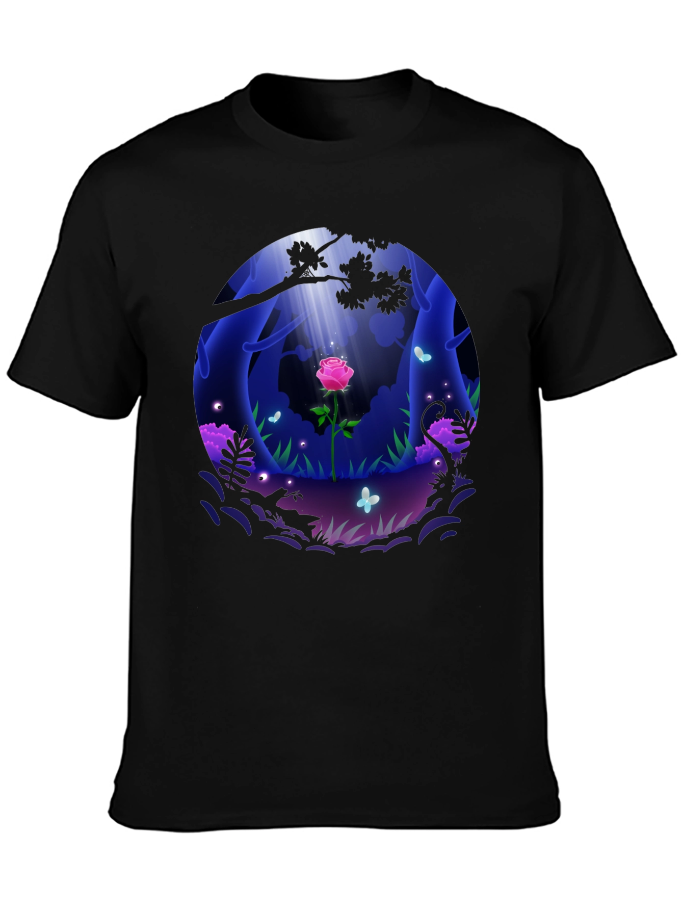 Enchanted Rose Forest Graphic Tee