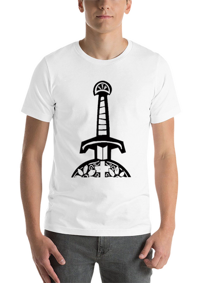 Mens Black Sword Graphic T-Shirt