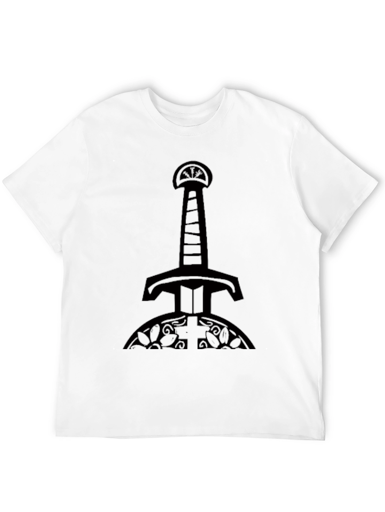 Mens Black Sword Graphic T-Shirt