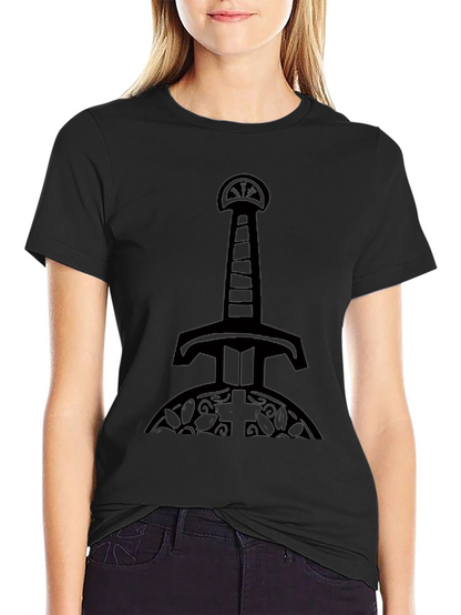 Mens Black Sword Graphic T-Shirt