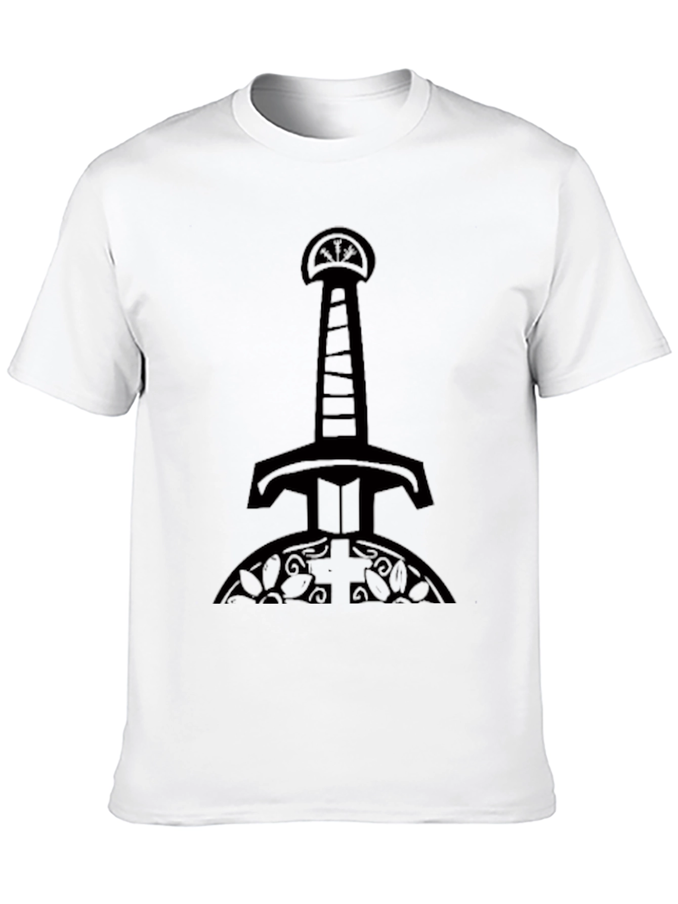 Mens Black Sword Graphic T-Shirt