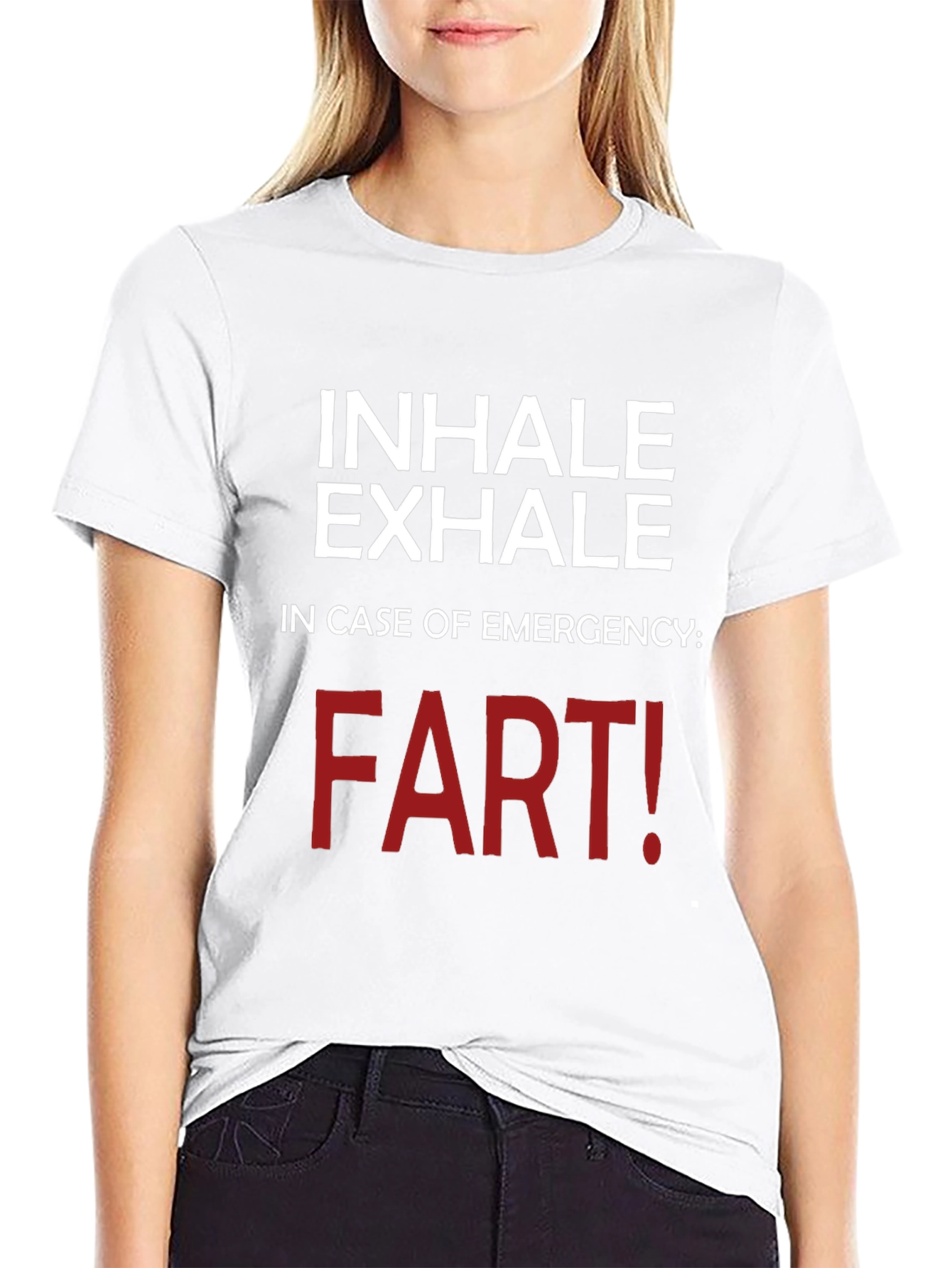 Inhale Exhale Funny T-Shirt - Emergency Fart!