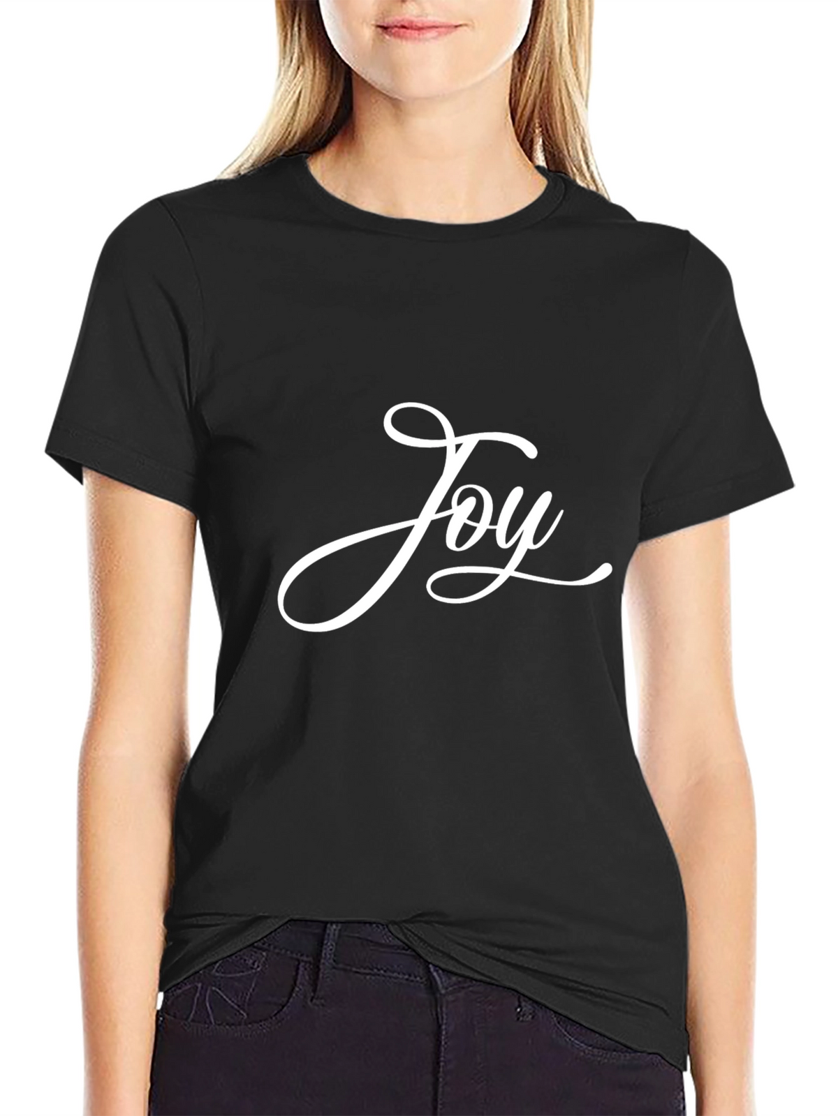 Joy Script T-Shirt - Black