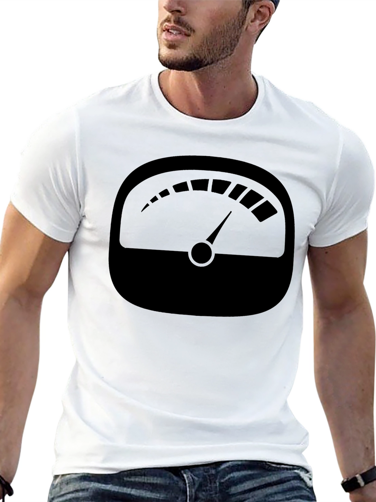 Black Gauge Graphic Tee - Unique Design