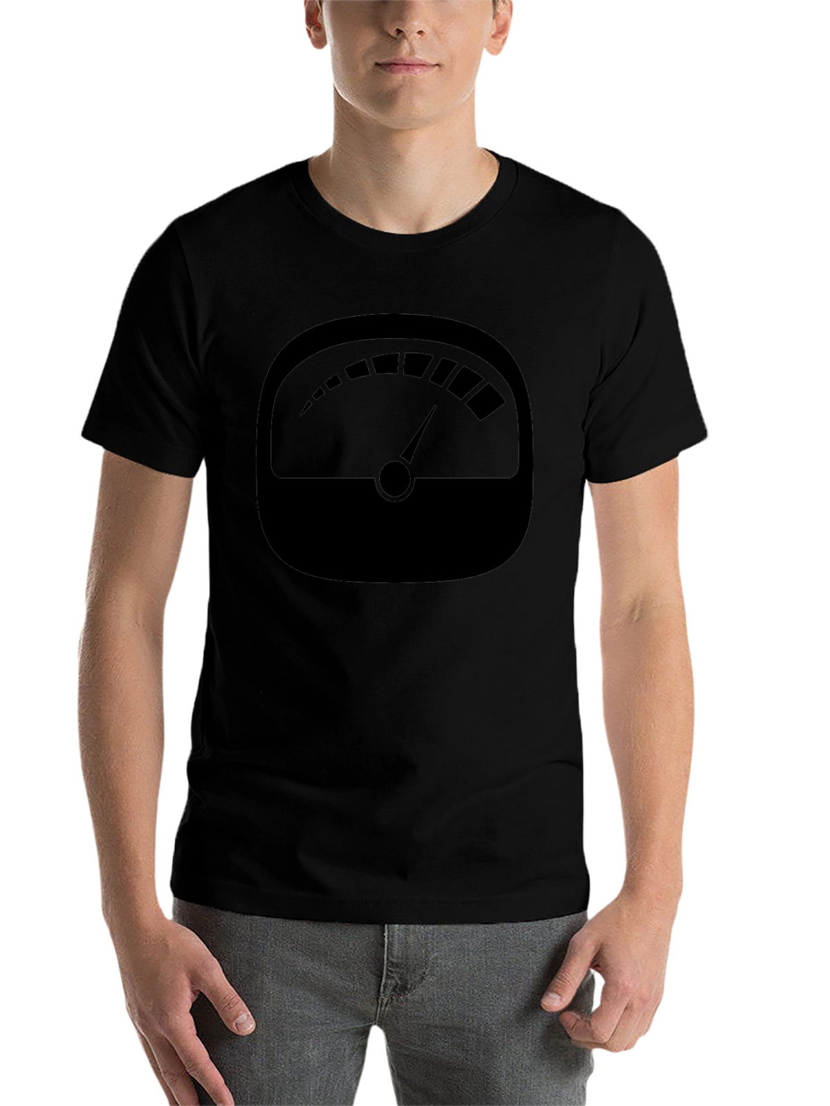 Black Gauge Graphic Tee - Unique Design