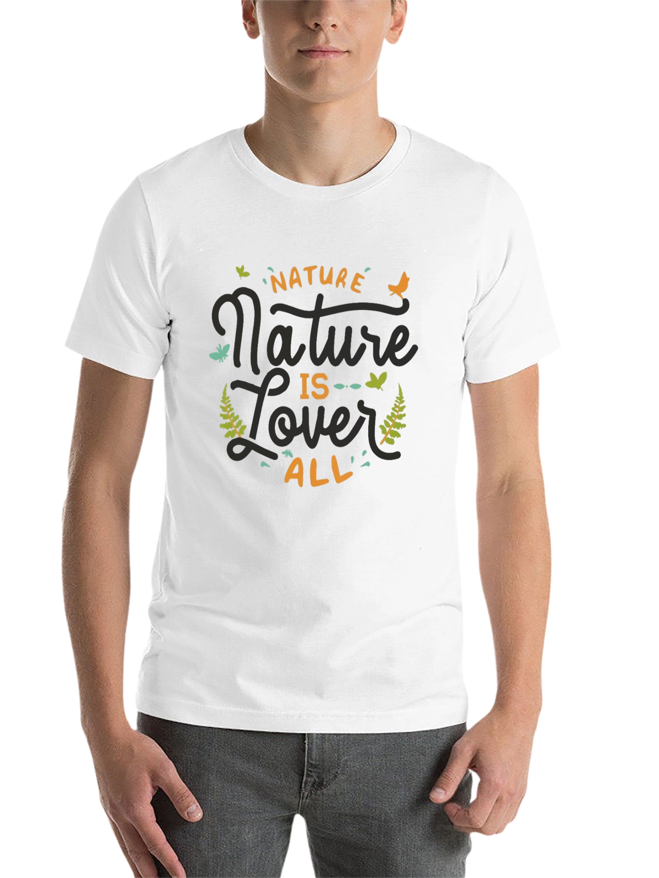 Nature Lover Graphic Print Tee - Black