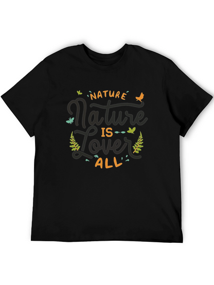 Nature Lover Graphic Print Tee - Black
