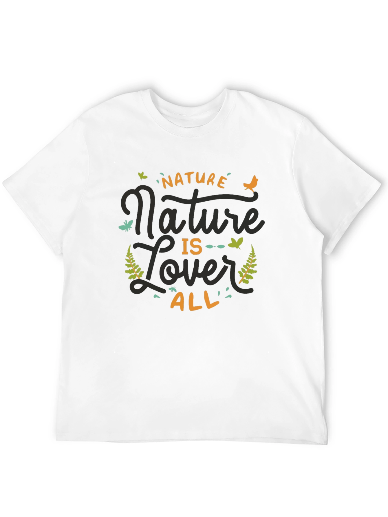Nature Lover Graphic Print Tee - Black
