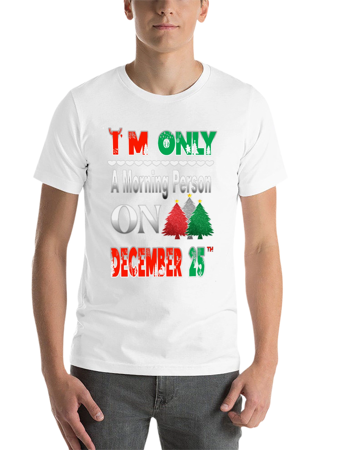 Christmas Morning Person T-Shirt Festive Holiday Tee