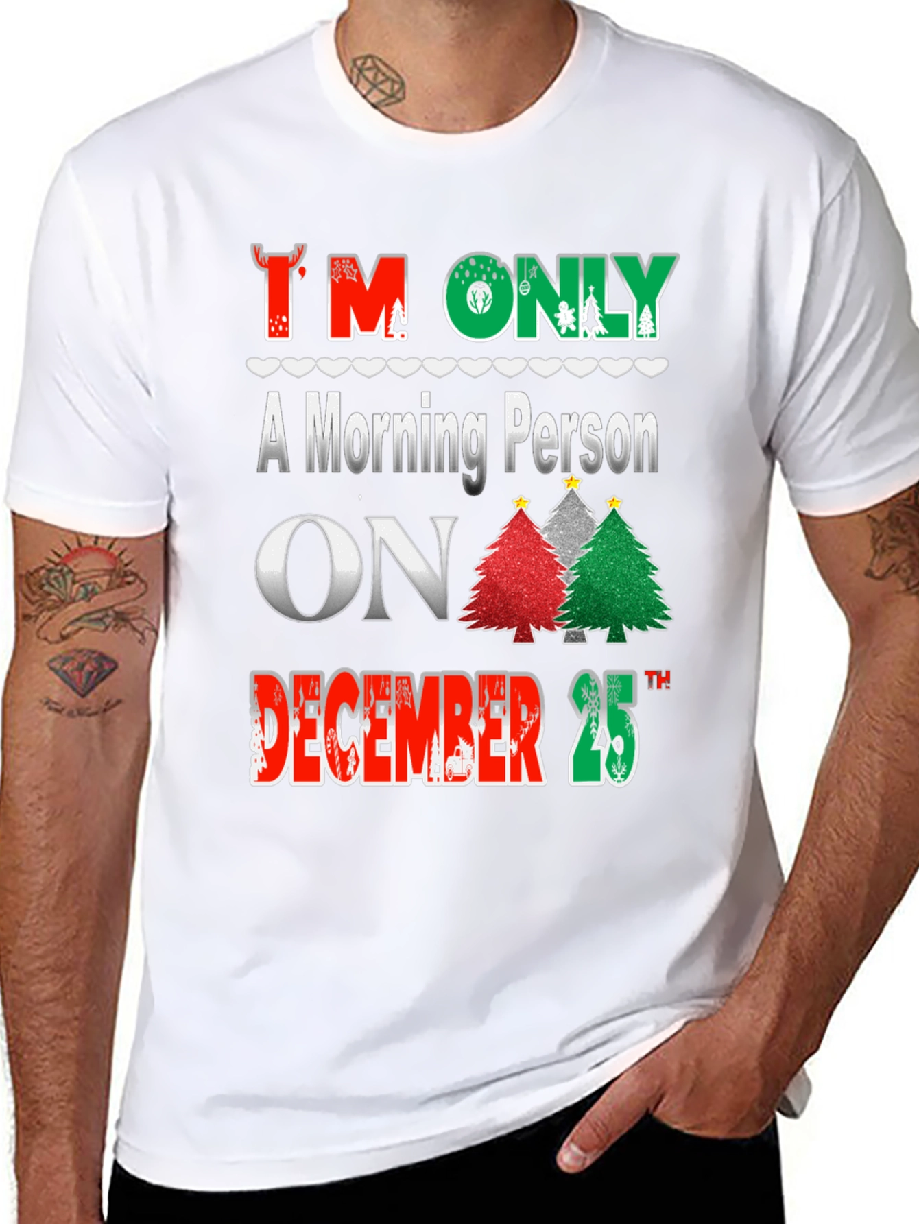 Christmas Morning Person T-Shirt Festive Holiday Tee