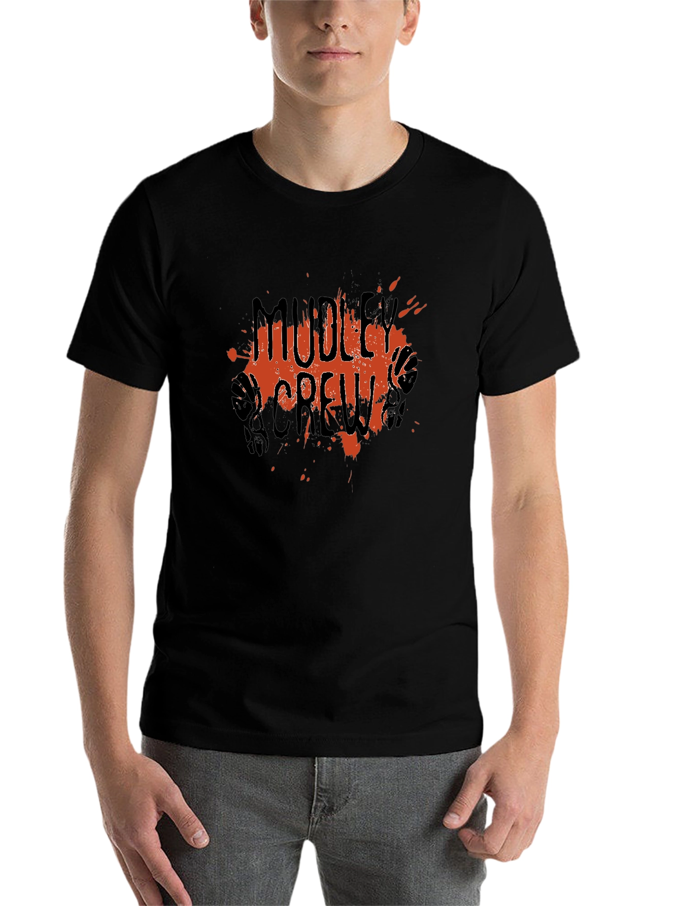 Mudley Crew Graphic Tee - Black Cotton Blend