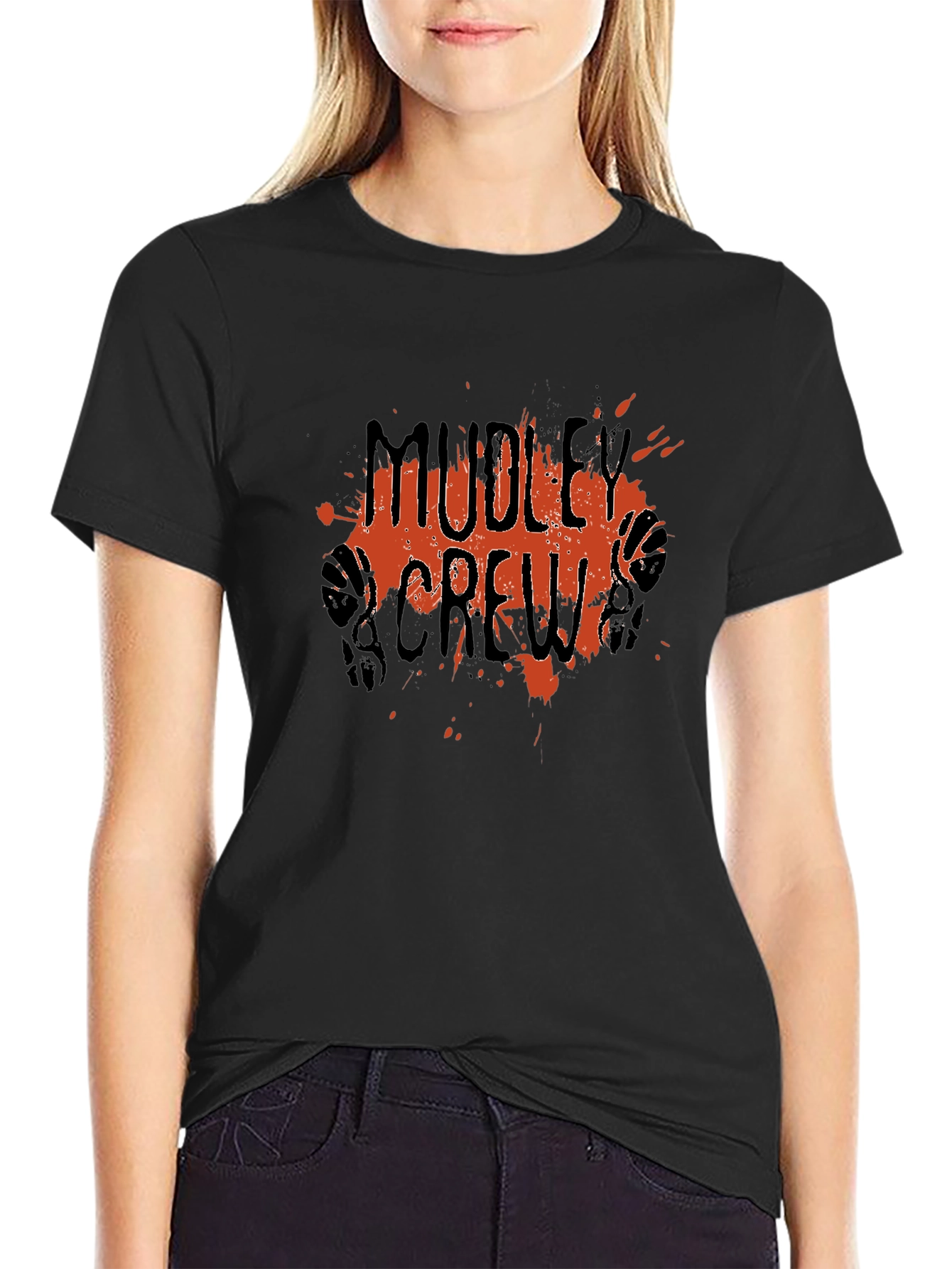 Mudley Crew Graphic Tee - Black Cotton Blend